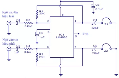 Mạch khuếch đại âm thanh chất lượng cao sử dụng tai nghe